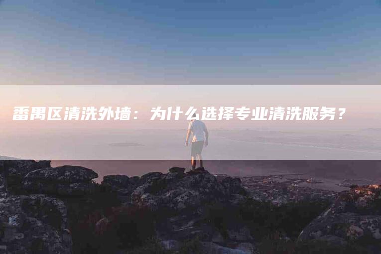 番禺区清洗外墙：为什么选择专业清洗服务？