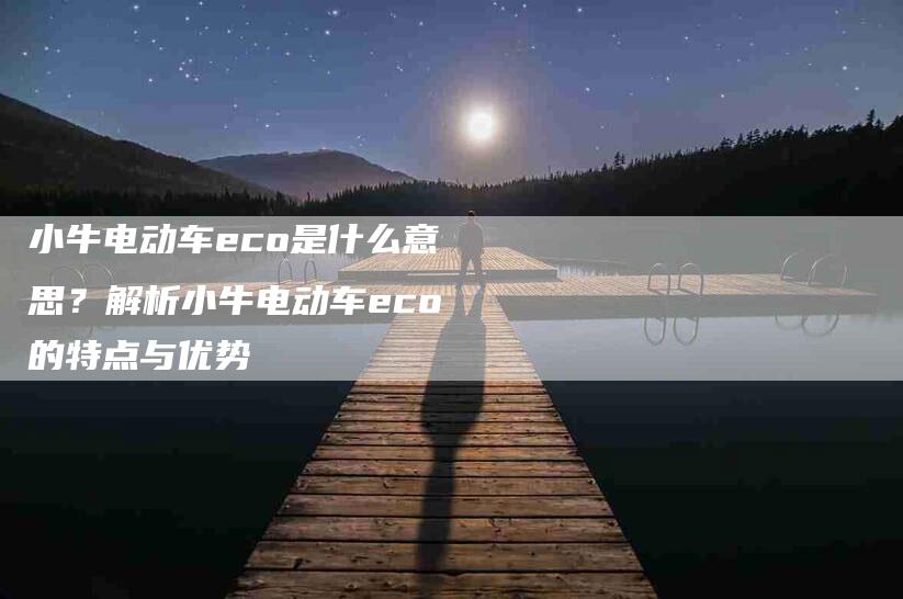 小牛电动车eco是什么意思？解析小牛电动车eco的特点与优势