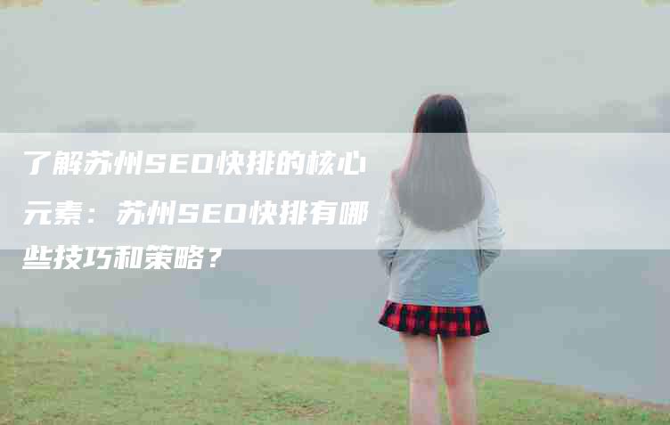 了解苏州SEO快排的核心元素：苏州SEO快排有哪些技巧和策略？