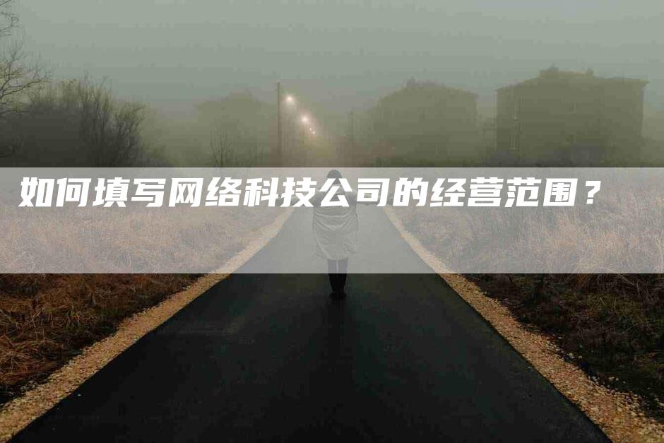 如何填写网络科技公司的经营范围？