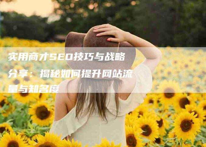 实用商才SEO技巧与战略分享：揭秘如何提升网站流量与知名度