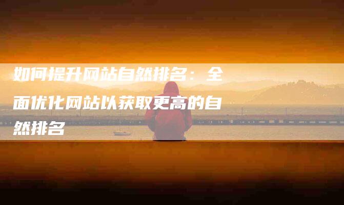 如何提升网站自然排名：全面优化网站以获取更高的自然排名