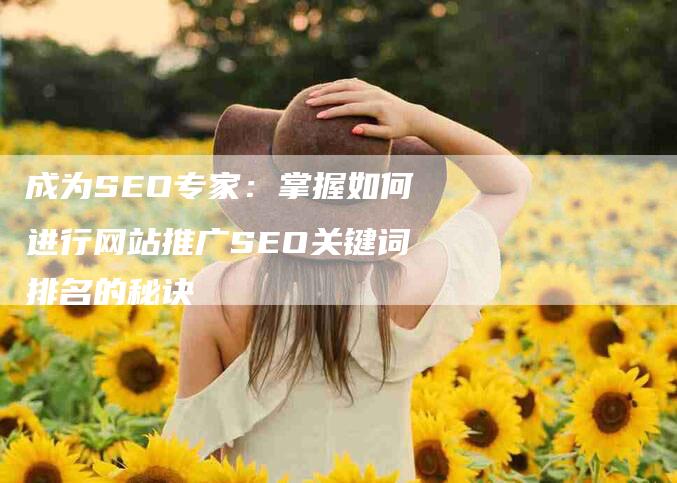 成为SEO专家：掌握如何进行网站推广SEO关键词排名的秘诀