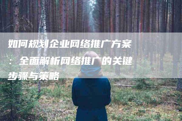 如何规划企业网络推广方案：全面解析网络推广的关键步骤与策略