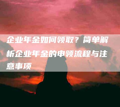 企业年金如何领取？简单解析企业年金的申领流程与注意事项