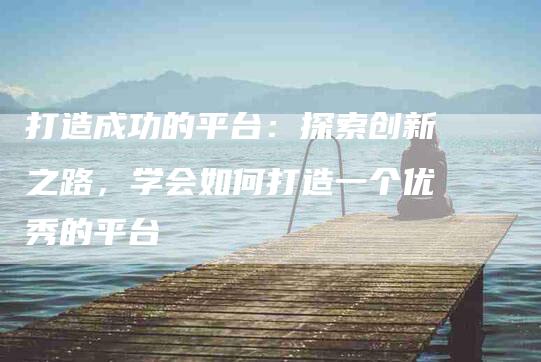 打造成功的平台：探索创新之路，学会如何打造一个优秀的平台