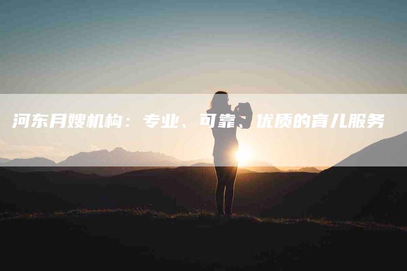 河东月嫂机构：专业、可靠、优质的育儿服务