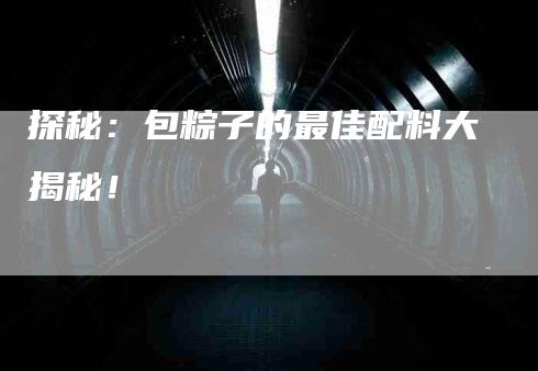 探秘：包粽子的最佳配料大揭秘！